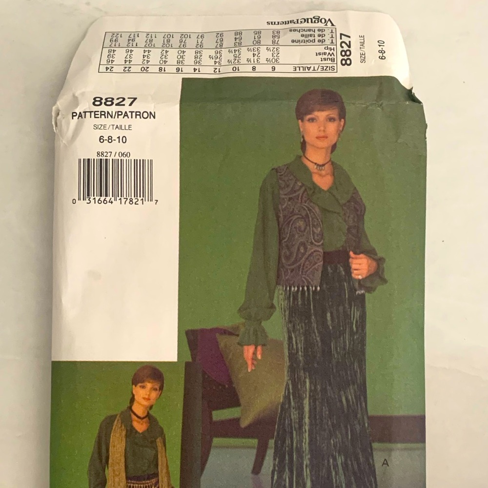 Vogue Sport Very Easy Pattern 8827